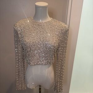 Stunning Mabel Top with Sequins and Pearls